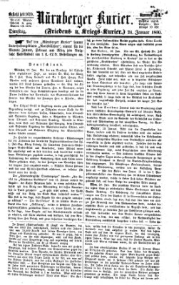 Nürnberger Kurier (Nürnberger Friedens- und Kriegs-Kurier) Dienstag 24. Januar 1860