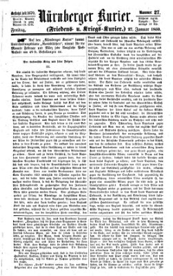 Nürnberger Kurier (Nürnberger Friedens- und Kriegs-Kurier) Freitag 27. Januar 1860