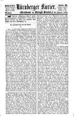 Nürnberger Kurier (Nürnberger Friedens- und Kriegs-Kurier) Montag 30. Januar 1860