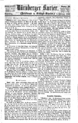 Nürnberger Kurier (Nürnberger Friedens- und Kriegs-Kurier) Sonntag 5. Februar 1860