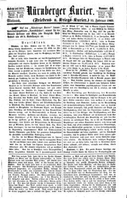 Nürnberger Kurier (Nürnberger Friedens- und Kriegs-Kurier) Mittwoch 15. Februar 1860