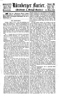 Nürnberger Kurier (Nürnberger Friedens- und Kriegs-Kurier) Samstag 10. März 1860