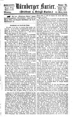 Nürnberger Kurier (Nürnberger Friedens- und Kriegs-Kurier) Montag 12. März 1860