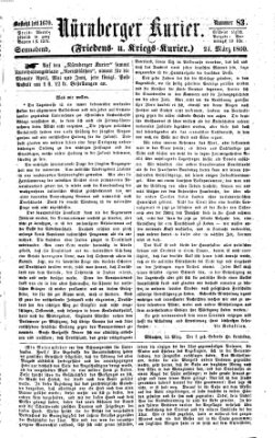 Nürnberger Kurier (Nürnberger Friedens- und Kriegs-Kurier) Samstag 24. März 1860