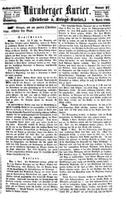 Nürnberger Kurier (Nürnberger Friedens- und Kriegs-Kurier) Sonntag 8. April 1860