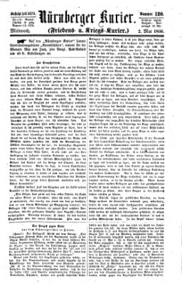 Nürnberger Kurier (Nürnberger Friedens- und Kriegs-Kurier) Mittwoch 2. Mai 1860