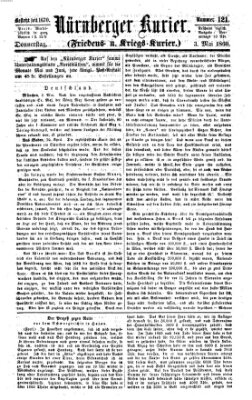 Nürnberger Kurier (Nürnberger Friedens- und Kriegs-Kurier) Donnerstag 3. Mai 1860