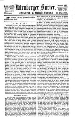 Nürnberger Kurier (Nürnberger Friedens- und Kriegs-Kurier) Mittwoch 16. Mai 1860