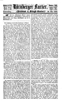 Nürnberger Kurier (Nürnberger Friedens- und Kriegs-Kurier) Donnerstag 24. Mai 1860