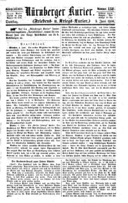 Nürnberger Kurier (Nürnberger Friedens- und Kriegs-Kurier) Dienstag 5. Juni 1860