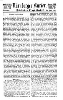 Nürnberger Kurier (Nürnberger Friedens- und Kriegs-Kurier) Mittwoch 20. Juni 1860