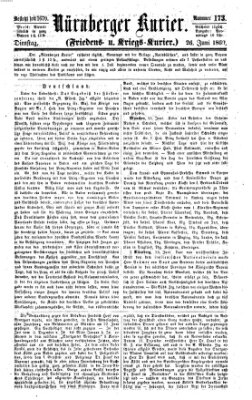 Nürnberger Kurier (Nürnberger Friedens- und Kriegs-Kurier) Dienstag 26. Juni 1860