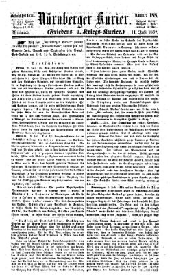 Nürnberger Kurier (Nürnberger Friedens- und Kriegs-Kurier) Mittwoch 11. Juli 1860