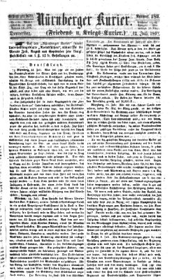 Nürnberger Kurier (Nürnberger Friedens- und Kriegs-Kurier) Donnerstag 12. Juli 1860