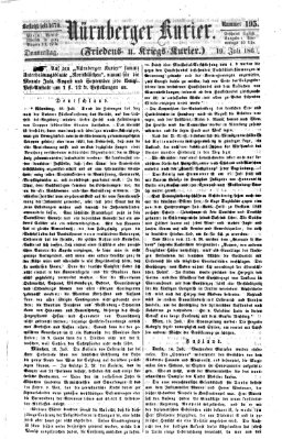 Nürnberger Kurier (Nürnberger Friedens- und Kriegs-Kurier) Donnerstag 19. Juli 1860