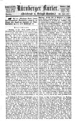 Nürnberger Kurier (Nürnberger Friedens- und Kriegs-Kurier) Freitag 20. Juli 1860