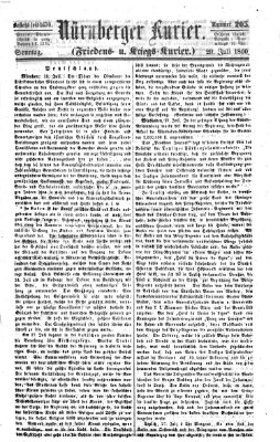 Nürnberger Kurier (Nürnberger Friedens- und Kriegs-Kurier) Sonntag 29. Juli 1860