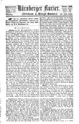 Nürnberger Kurier (Nürnberger Friedens- und Kriegs-Kurier) Montag 30. Juli 1860