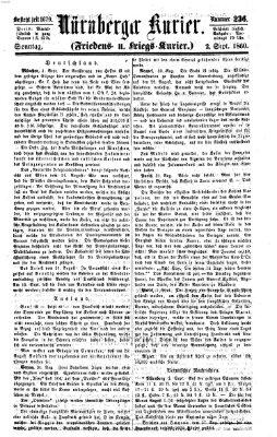 Nürnberger Kurier (Nürnberger Friedens- und Kriegs-Kurier) Sonntag 2. September 1860