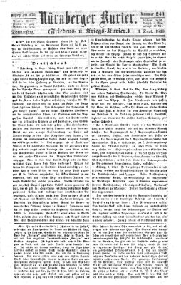 Nürnberger Kurier (Nürnberger Friedens- und Kriegs-Kurier) Donnerstag 6. September 1860