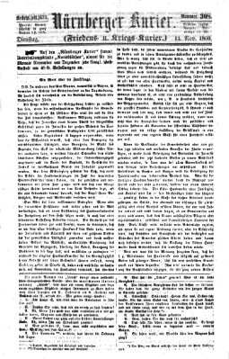 Nürnberger Kurier (Nürnberger Friedens- und Kriegs-Kurier) Dienstag 13. November 1860