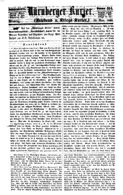 Nürnberger Kurier (Nürnberger Friedens- und Kriegs-Kurier) Montag 19. November 1860