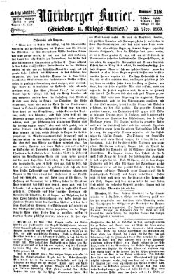 Nürnberger Kurier (Nürnberger Friedens- und Kriegs-Kurier) Freitag 23. November 1860