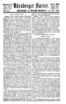 Nürnberger Kurier (Nürnberger Friedens- und Kriegs-Kurier) Sonntag 25. November 1860