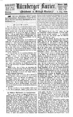 Nürnberger Kurier (Nürnberger Friedens- und Kriegs-Kurier) Freitag 7. Dezember 1860