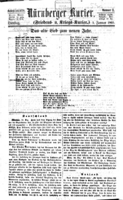 Nürnberger Kurier (Nürnberger Friedens- und Kriegs-Kurier) Dienstag 1. Januar 1861