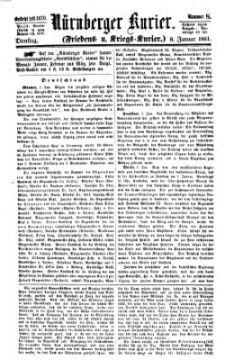 Nürnberger Kurier (Nürnberger Friedens- und Kriegs-Kurier) Dienstag 8. Januar 1861