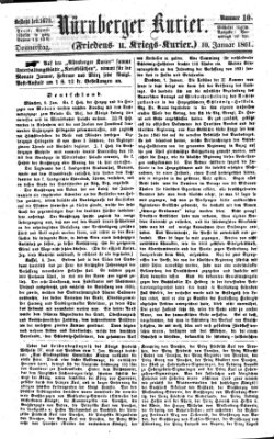 Nürnberger Kurier (Nürnberger Friedens- und Kriegs-Kurier) Donnerstag 10. Januar 1861