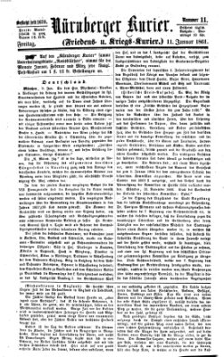 Nürnberger Kurier (Nürnberger Friedens- und Kriegs-Kurier) Freitag 11. Januar 1861