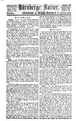 Nürnberger Kurier (Nürnberger Friedens- und Kriegs-Kurier) Sonntag 13. Januar 1861