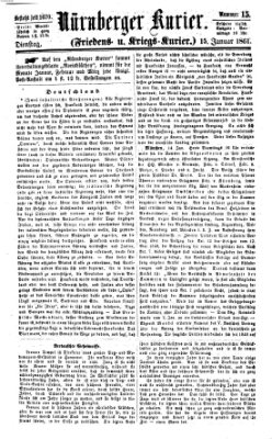 Nürnberger Kurier (Nürnberger Friedens- und Kriegs-Kurier) Dienstag 15. Januar 1861