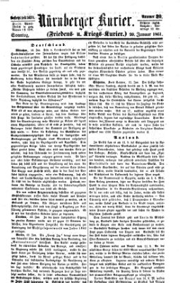 Nürnberger Kurier (Nürnberger Friedens- und Kriegs-Kurier) Sonntag 20. Januar 1861