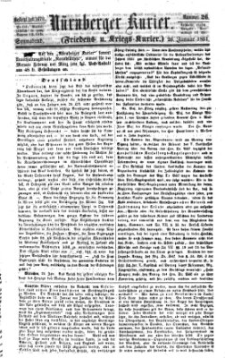 Nürnberger Kurier (Nürnberger Friedens- und Kriegs-Kurier) Samstag 26. Januar 1861