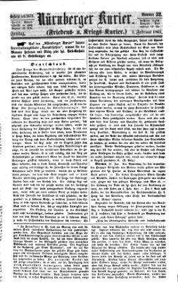 Nürnberger Kurier (Nürnberger Friedens- und Kriegs-Kurier) Freitag 1. Februar 1861