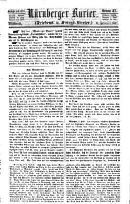 Nürnberger Kurier (Nürnberger Friedens- und Kriegs-Kurier) Mittwoch 6. Februar 1861