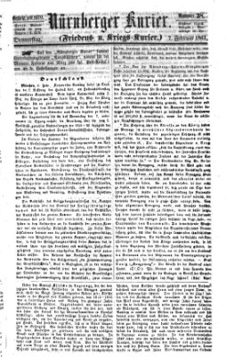 Nürnberger Kurier (Nürnberger Friedens- und Kriegs-Kurier) Donnerstag 7. Februar 1861