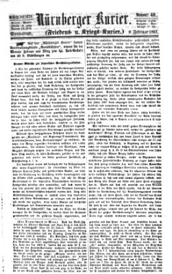 Nürnberger Kurier (Nürnberger Friedens- und Kriegs-Kurier) Samstag 9. Februar 1861