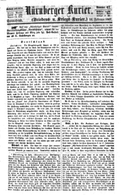 Nürnberger Kurier (Nürnberger Friedens- und Kriegs-Kurier) Samstag 16. Februar 1861