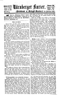 Nürnberger Kurier (Nürnberger Friedens- und Kriegs-Kurier) Dienstag 19. Februar 1861