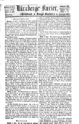 Nürnberger Kurier (Nürnberger Friedens- und Kriegs-Kurier) Sonntag 24. Februar 1861