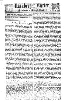 Nürnberger Kurier (Nürnberger Friedens- und Kriegs-Kurier) Samstag 2. März 1861