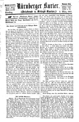 Nürnberger Kurier (Nürnberger Friedens- und Kriegs-Kurier) Dienstag 5. März 1861