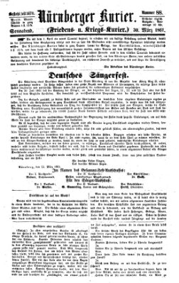 Nürnberger Kurier (Nürnberger Friedens- und Kriegs-Kurier) Samstag 30. März 1861