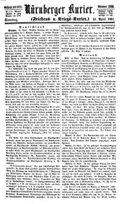 Nürnberger Kurier (Nürnberger Friedens- und Kriegs-Kurier) Sonntag 21. April 1861