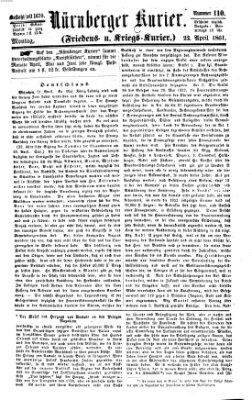 Nürnberger Kurier (Nürnberger Friedens- und Kriegs-Kurier) Montag 22. April 1861