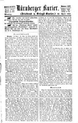 Nürnberger Kurier (Nürnberger Friedens- und Kriegs-Kurier) Montag 29. April 1861